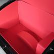 Custom red leather boxed trunk